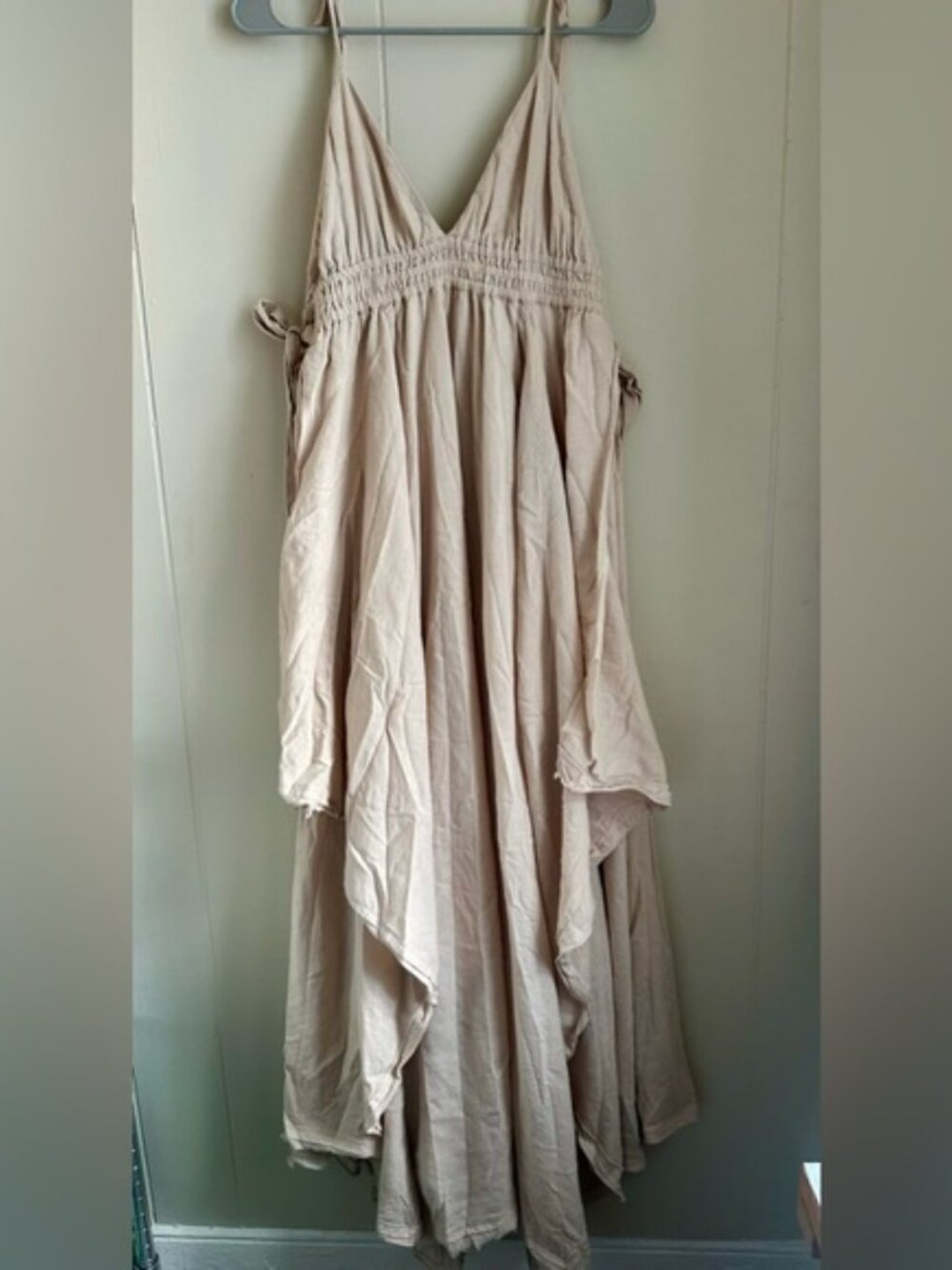 Free People Tropical Heat Maxi Dress In Stone Ivory Size S Backless Strappy Rare - Picture 5 of 9